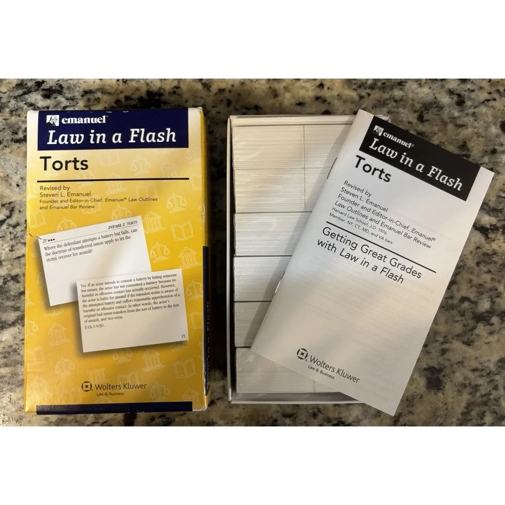 Emanuel Law in a Flash : Torts by Steven L. Emanuel NEW SEALED CARDS